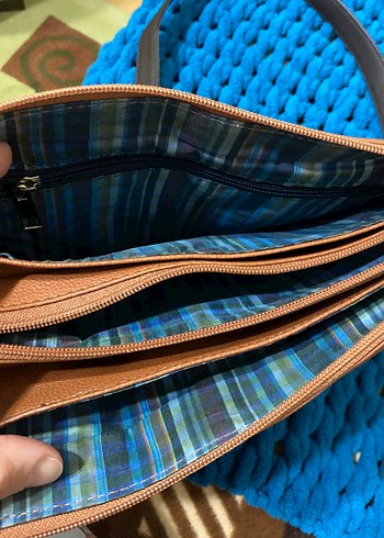 Kahverengi Deri Kadın Omuz Çantası - Görsel 3