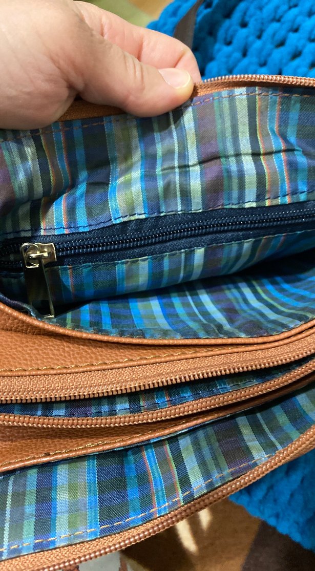 Kahverengi Deri Kadın Omuz Çantası - Görsel 4