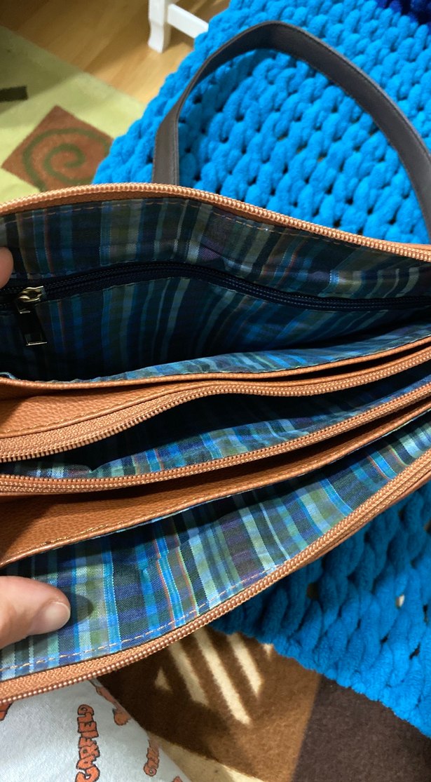 Kahverengi Deri Kadın Omuz Çantası - Görsel 3