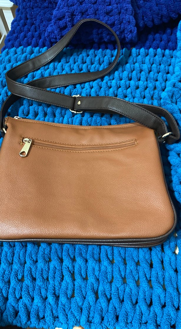 Kahverengi Deri Kadın Omuz Çantası - Görsel 5