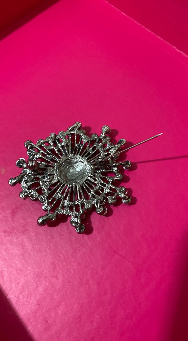 Lila taşlı Broş - Görsel 3