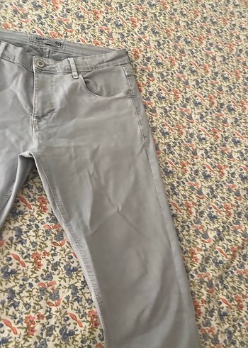 Gri Batik Desenli Erkek Denim Pantolon