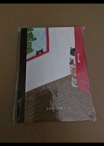 Hobonichi kareli defter Kedi Temalı