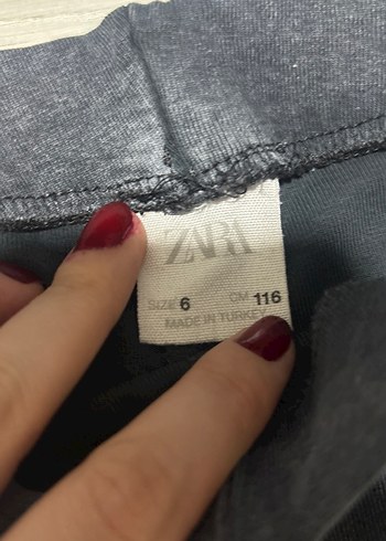 çocuk  Gri Denim Pilili İspanyol Paça Pantolon - Görsel 2