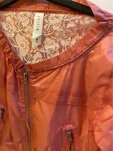 Missist Paraşüt kumaş pembe ceket