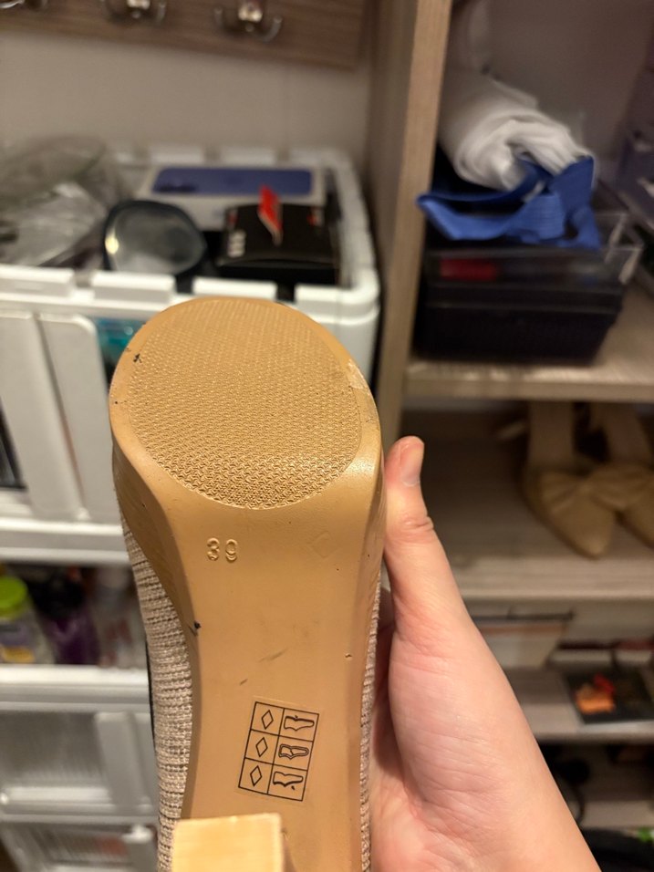 Bej Yılan Desenli Platform Topuklu Kadın Ayakkabı - Görsel 4