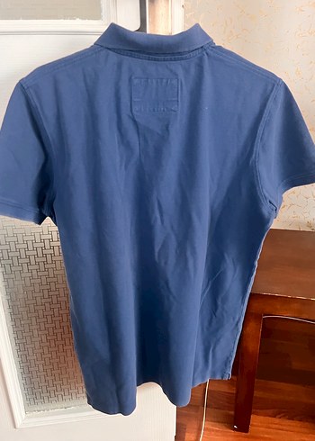 Erkek Mavi Kısa Kollu Polo Tişört - Görsel 3