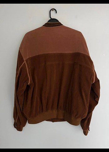 Vintage 90s Düğmeli Kahverengi Süet Erkek Ceket - Görsel 3