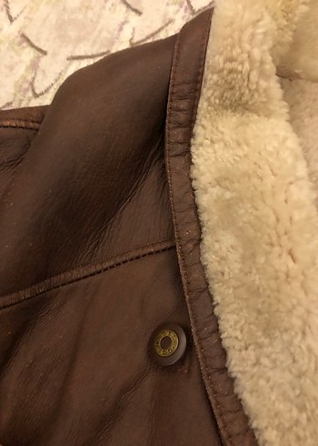 Kahverengi Kürklü Deri Erkek Kaban - Görsel 9