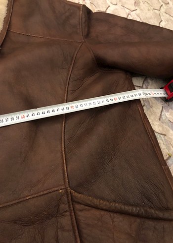 Kahverengi Kürklü Deri Erkek Kaban - Görsel 7