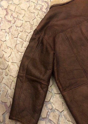 Kahverengi Kürklü Deri Erkek Kaban - Görsel 8