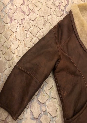 Kahverengi Kürklü Deri Erkek Kaban - Görsel 5