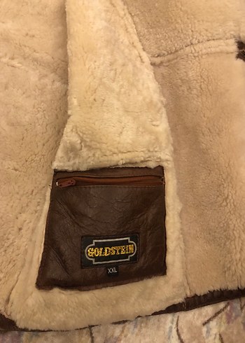 Kahverengi Kürklü Deri Erkek Kaban - Görsel 3