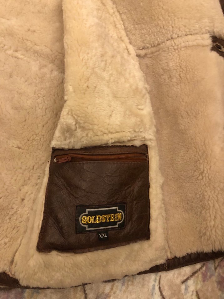 Kahverengi Kürklü Deri Erkek Kaban - Görsel 3