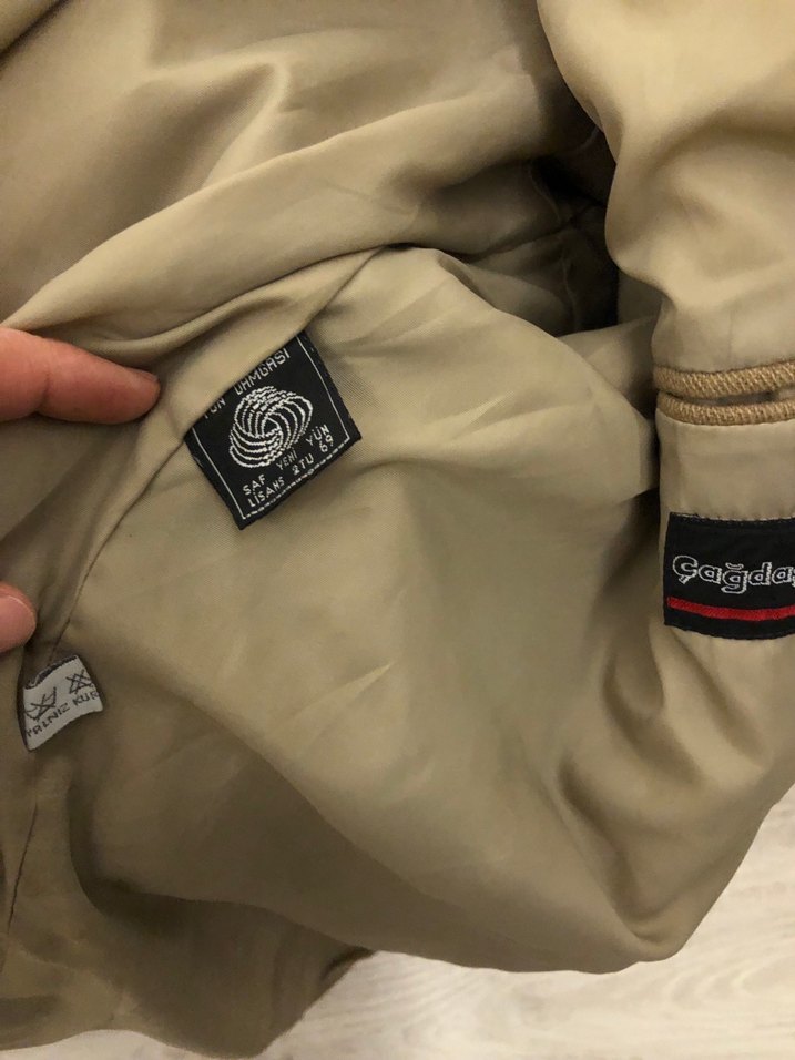 Vintage %100 yün Sümerbank kaşe palto - Görsel 5