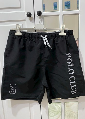 KINGSHILL POLO CLUB Siyah Baskılı Erkek Mini Şort - Görsel 2