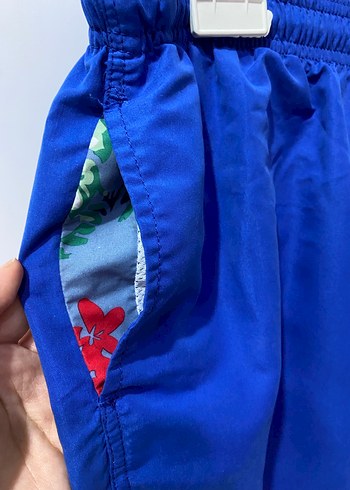 Erkek Mavi Mini Rahat Kesim Şort - Görsel 2