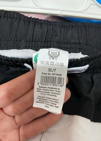 Çizgili Siyah Erkek Mini Deniz Şortu - Görsel 5