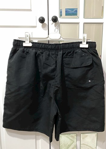 Çizgili Siyah Erkek Mini Deniz Şortu - Görsel 3