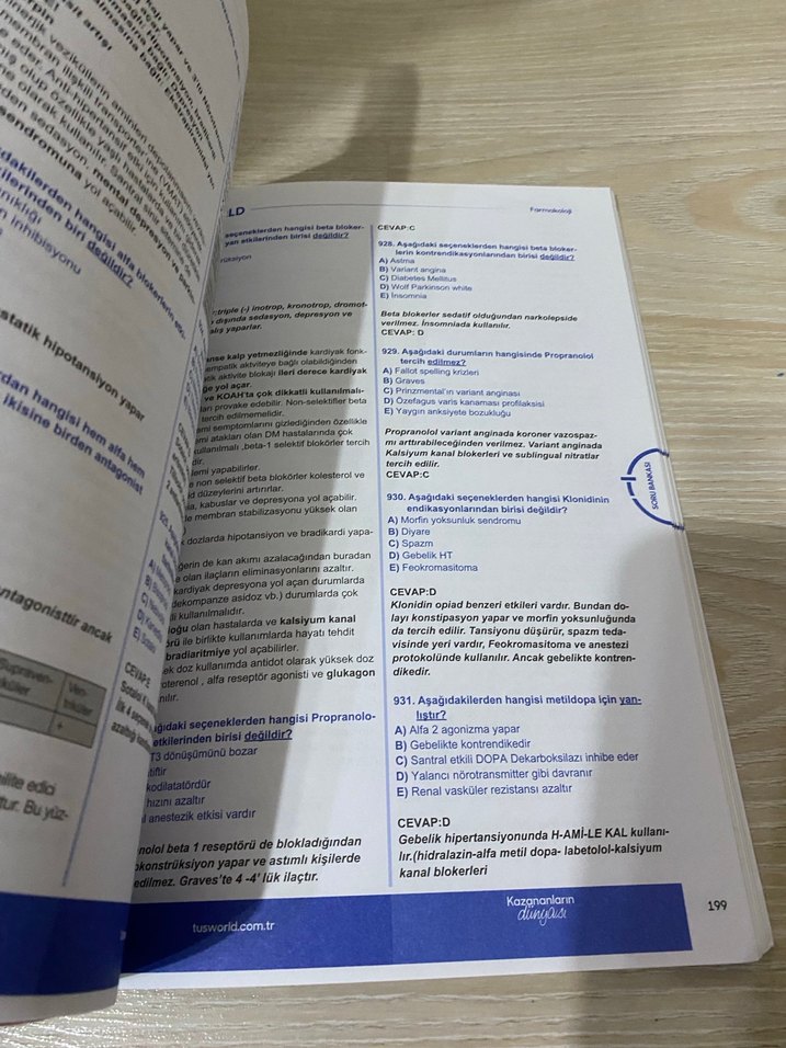 Farmakoloji Efsane Soru Bankası - TUSWORLD - Görsel 3
