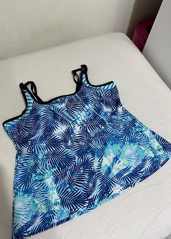 Renkli Yaprak Desenli Mini Kadın Mayo - Görsel 12