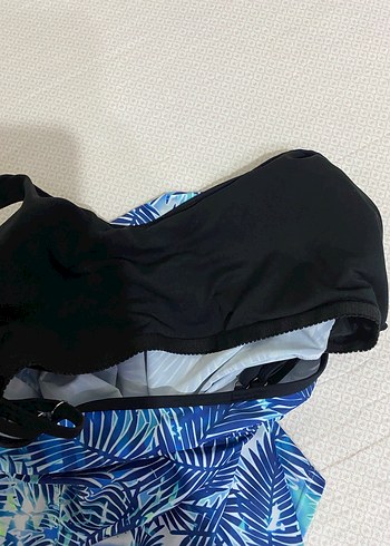 Renkli Yaprak Desenli Mini Kadın Mayo - Görsel 9