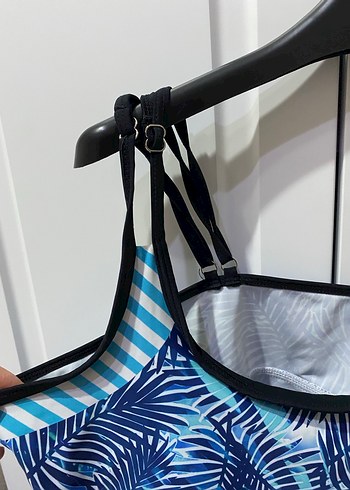 Renkli Yaprak Desenli Mini Kadın Mayo - Görsel 2