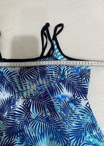 Renkli Yaprak Desenli Mini Kadın Mayo - Görsel 5