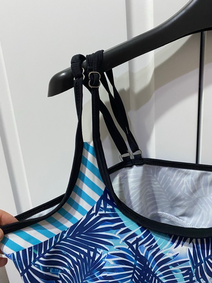 Renkli Yaprak Desenli Mini Kadın Mayo - Görsel 2