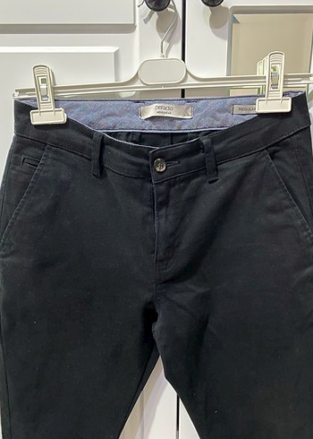 Siyah Erkek Denim Kemerli Normal Boy Pantolon - Görsel 3