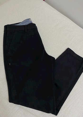 Siyah Erkek Denim Kemerli Normal Boy Pantolon - Görsel 14
