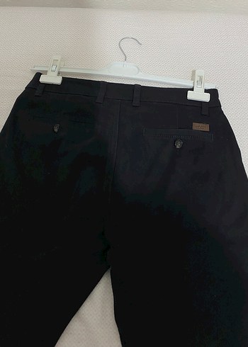 Siyah Erkek Denim Kemerli Normal Boy Pantolon - Görsel 6