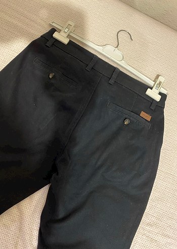 Siyah Erkek Denim Kemerli Normal Boy Pantolon - Görsel 5