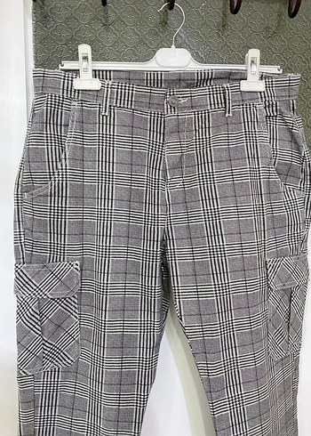 Ekose Desenli Gri Erkek Pantolon - Görsel 3