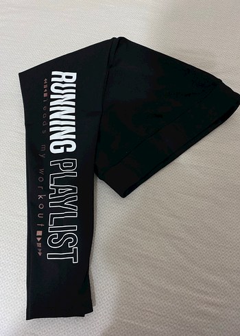 Siyah Baskılı Kadın Spor Tayt - Görsel 2