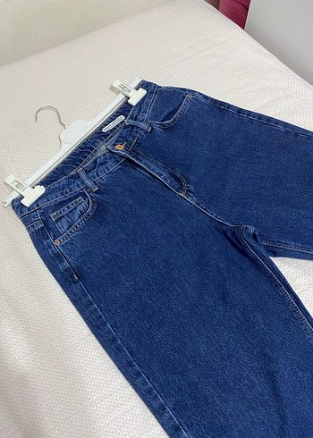 Koyu Mavi Kadın Denim Pantolon - Görsel 6