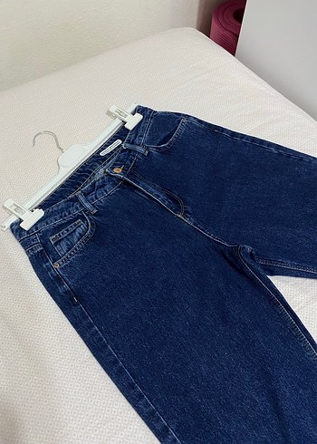 Koyu Mavi Kadın Denim Pantolon - Görsel 7