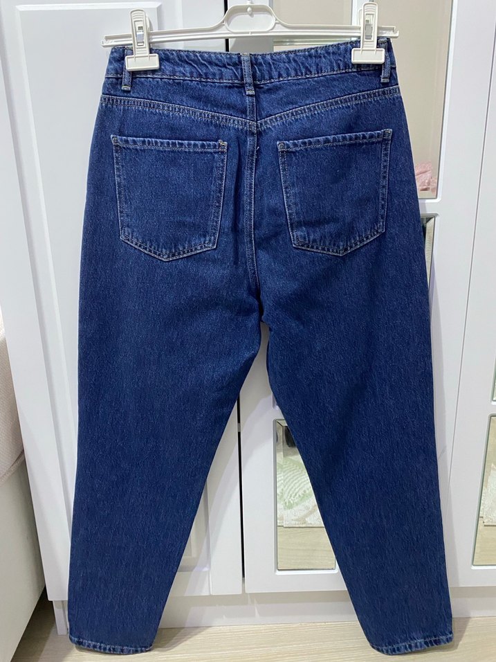 Koyu Mavi Kadın Denim Pantolon - Görsel 4