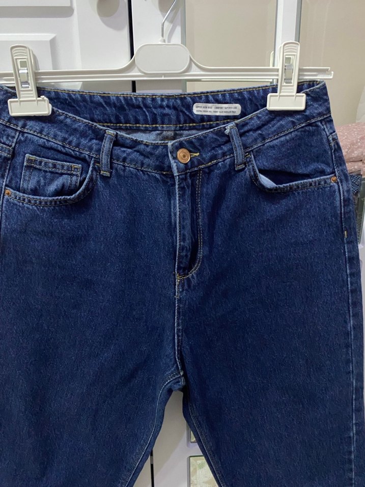 Koyu Mavi Kadın Denim Pantolon - Görsel 3