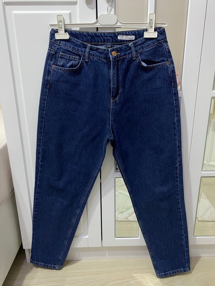 Koyu Mavi Kadın Denim Pantolon - Görsel 2