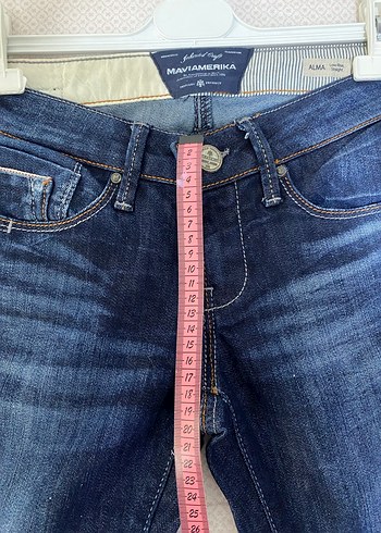 Kadın Lacivert Midi Kot Pantolon - Görsel 6