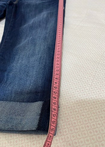 Kadın Lacivert Midi Kot Pantolon - Görsel 7