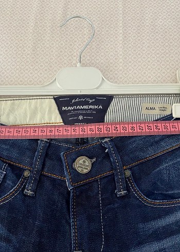 Kadın Lacivert Midi Kot Pantolon - Görsel 5