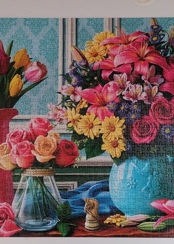 Beden 1000 Parça Renkli Çiçek Temalı Puzzle