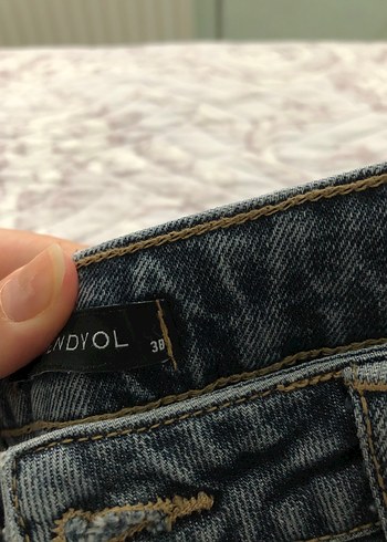 Trendyol & Milla Gri Rahat Kesim Kadın Denim Pantolon