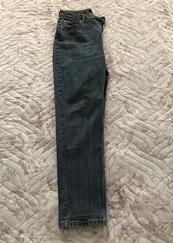 38 Beden Gri Rahat Kesim Kadın Denim Pantolon