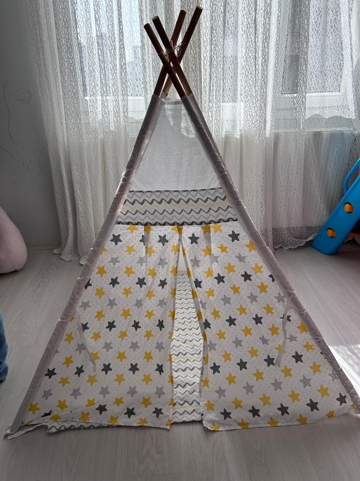 Yıldız Desenli Çocuk Oyun Çadırı - Görsel 3
