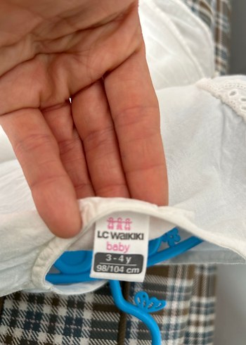 Kız Çocuk Beyaz Uzun Kollu Düğmeli Keten Gömlek - Görsel 4