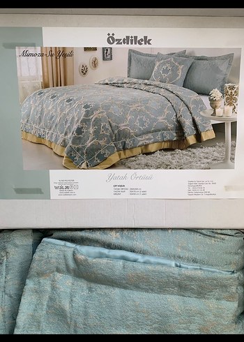 Özdilek Mimoza Gri Nakışlı yatak örtüsü Takımı - Görsel 3