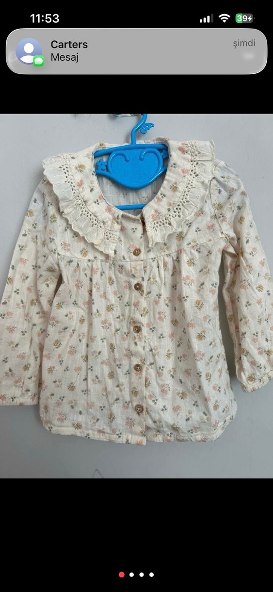 Nakışlı Bohem Uzun Kollu Kız çocuk Gömlek - Görsel 4